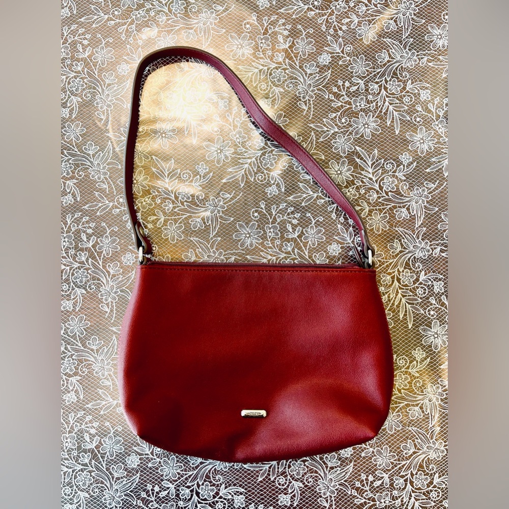 Chaps Handbag Red Leather Perfect Condition